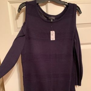 Limited Large Tall Navy Peek-A-Boo Sweater New